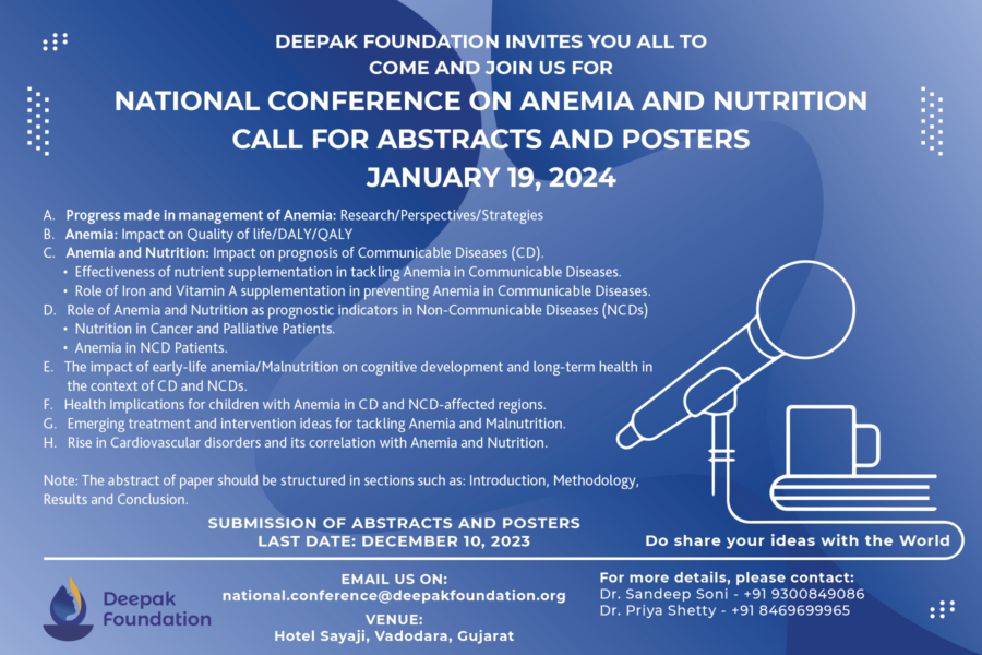 Anemia National Conference (Call for Posters and Abstracts)